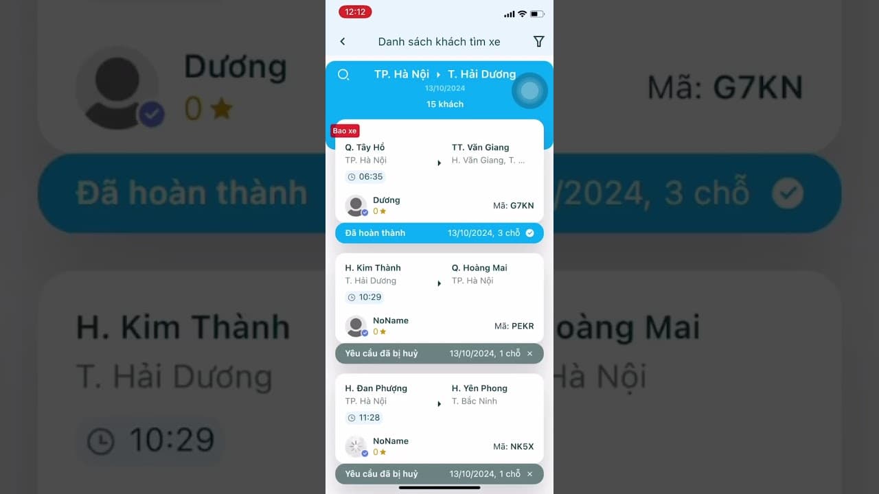 [Dành cho tài xế] - Hướng Dẫn Tìm Khách đi xe ghép, xe tiện chuyến trên Ứng Dụng XeDiChung