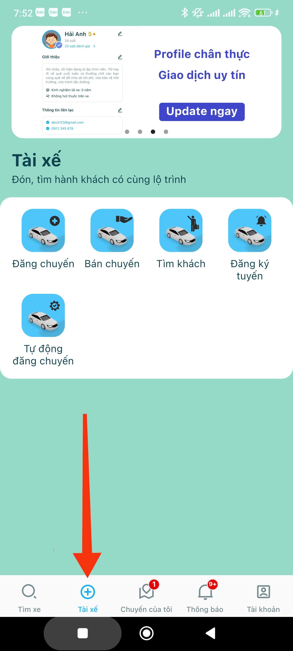 [Dành cho tài xế, đối tác] - Hướng dẫn sử dụng app XeDiChung Xe ghép Xe Tiện Chuyến