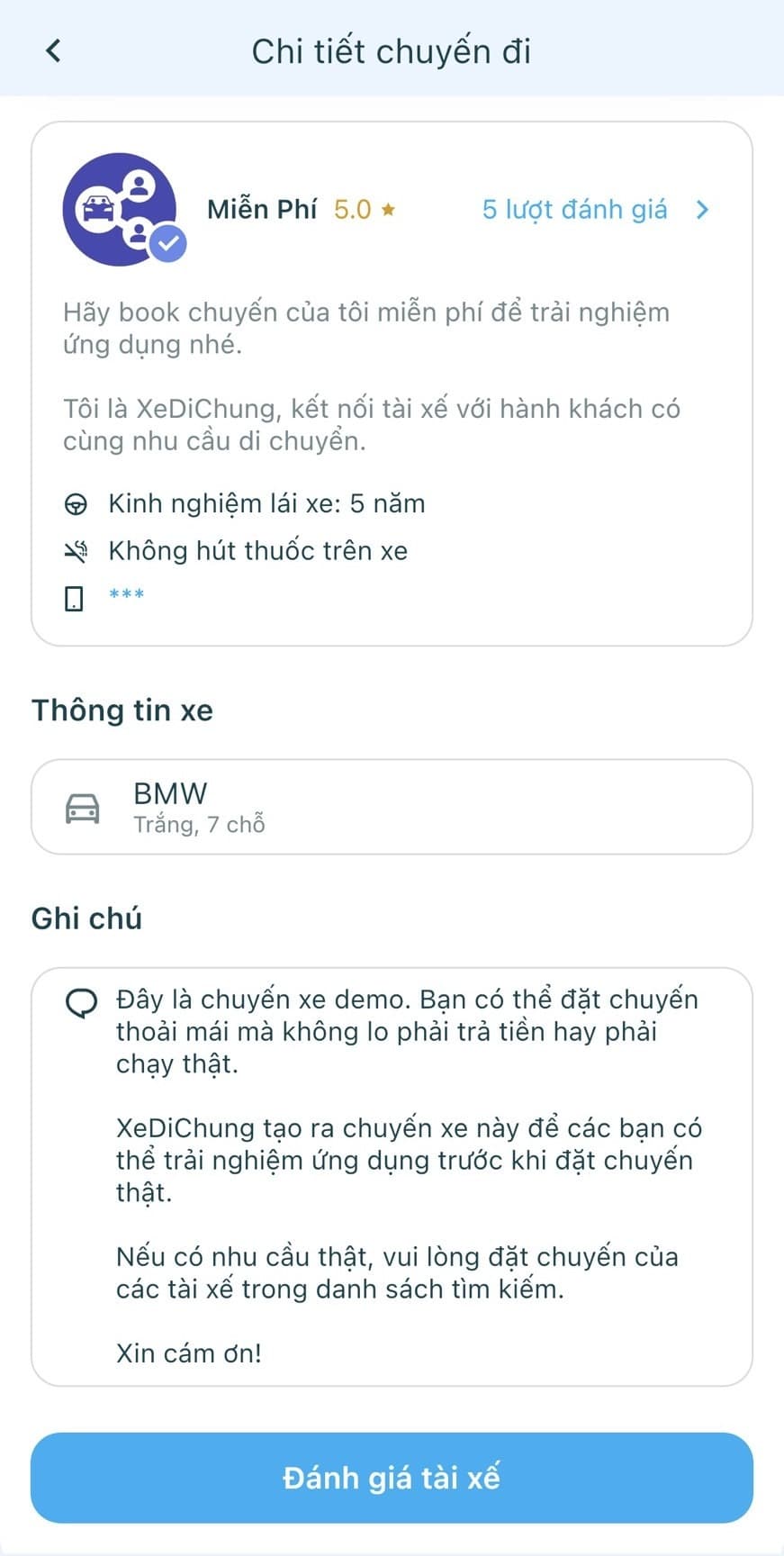 Đánh giá và phản hồi là những yếu tố quan trọng ảnh hưởng trực tiếp đến quyết định đặt chuyến của hành khách. Điều này sẽ giúp người dùng tiềm năng có cách nhìn khách quan hơn khi tìm kiếm tài xế và chuyến xe ghép phù hợp.