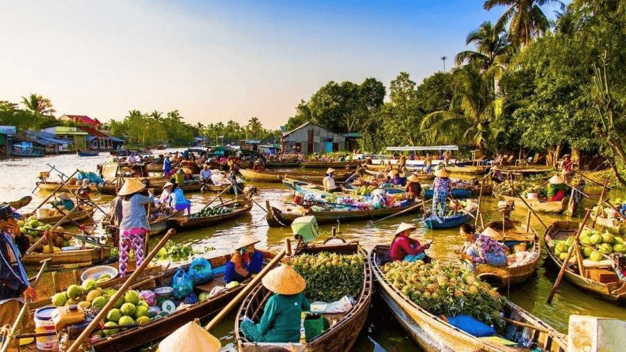 Chợ nổi Trà Ôn được xem là một trong những nét đẹp văn hóa giao thương sông nước miền Tây
